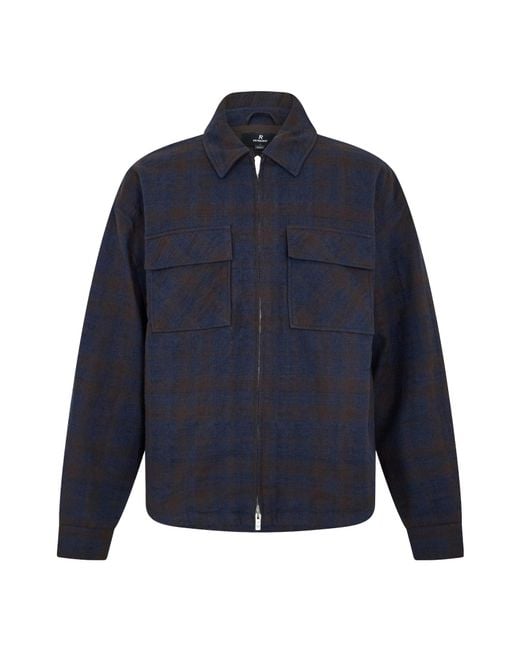 Represent Blue Slim-Fit Shirt Jacket for men