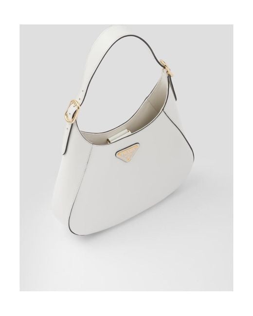 Prada White Leather Shoulder Bag