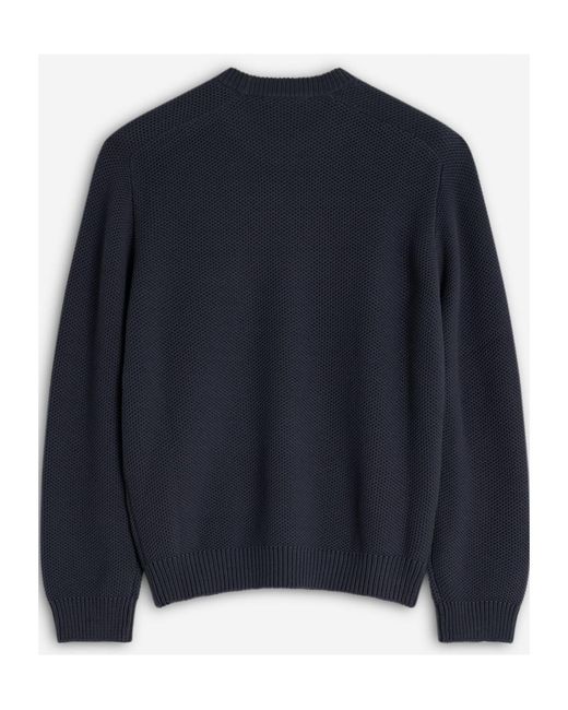 Maison Kitsuné Blue Maison Kitsuné Logo Embroidered Knit Jumper for men