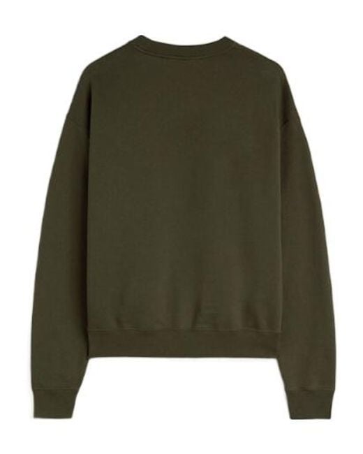 Jil Sander Green Crewneck Long-Sleeve Sweatshirt for men