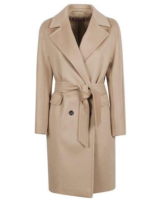 Max Mara Natural Belted Coats