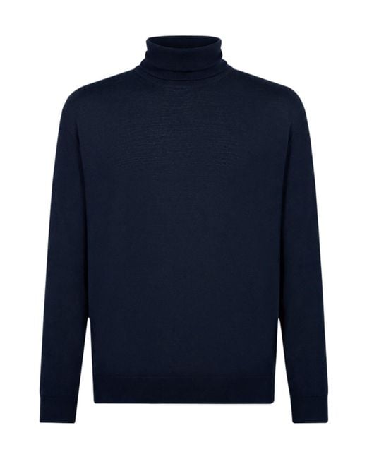 Paul & Shark Blue Turtleneck Sweater for men