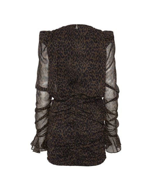 ROTATE BIRGER CHRISTENSEN Black Printed Dress