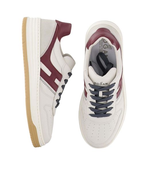 Hogan Pink H630 Logo Patch Sneakers for men