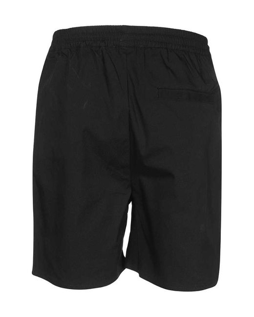 Les Deux Black Elastic Waist Shorts for men