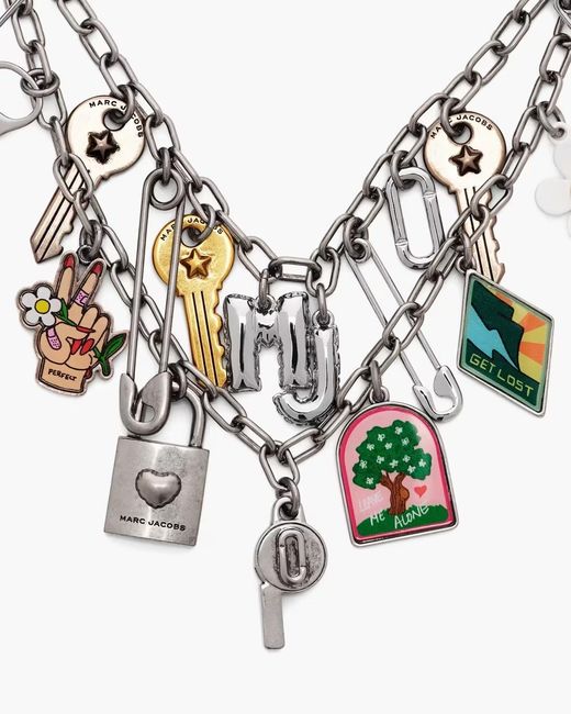 Marc Jacobs White The Pop Americana Charm Necklace