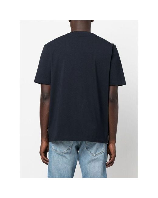 Boss Blue Boss Logo Printed Crewneck T-Shirt for men