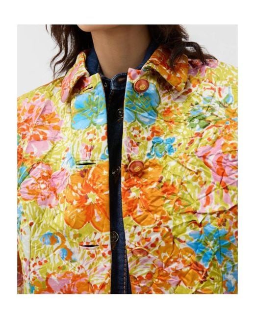 Versace Multicolor Crinkled Cropped Jacket