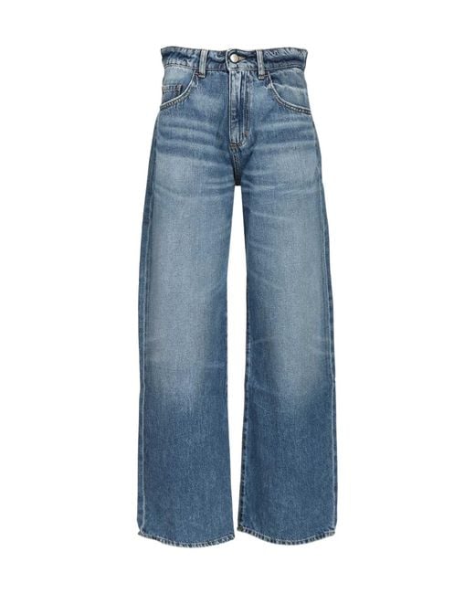 ICON DENIM Blue Bea Low Rise Wide-Leg Jeans