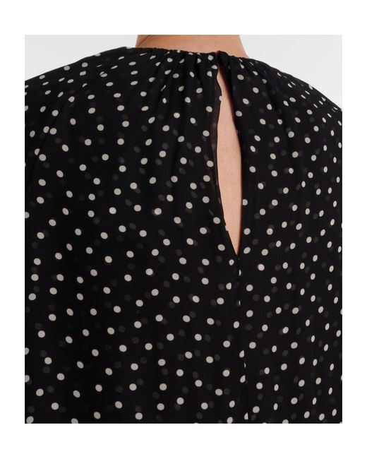 Dorothee Schumacher Black Dancing Dots Polka-Dot Maxi Dress
