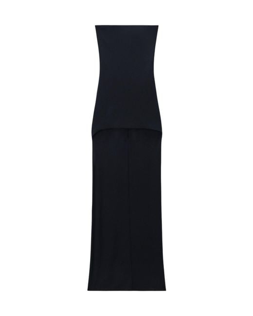 Alexander Wang Black Strapless High-Low Bodycon Dress
