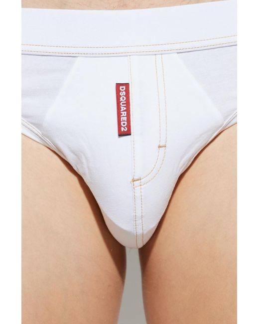 DSquared² White Logo Underwear for men