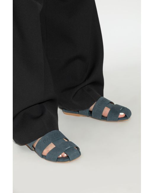 J.W. Anderson Blue Round Toe Flat Sandals