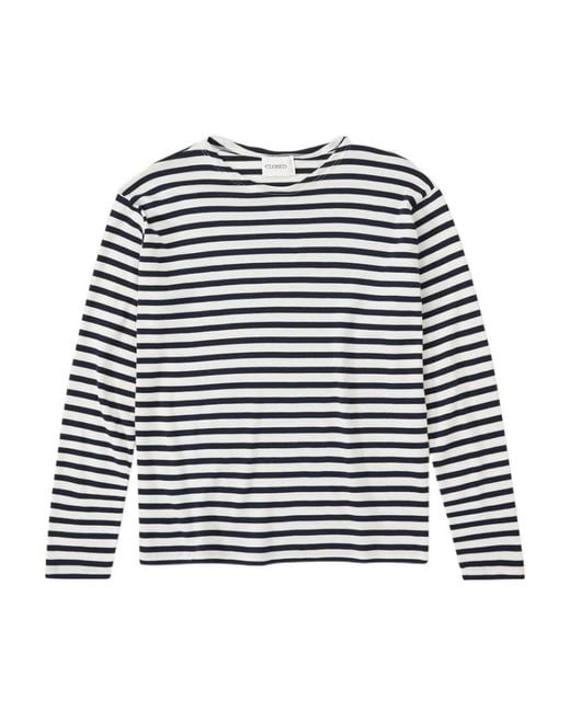 Closed Blue Striped Long Sleeve T-Shirt