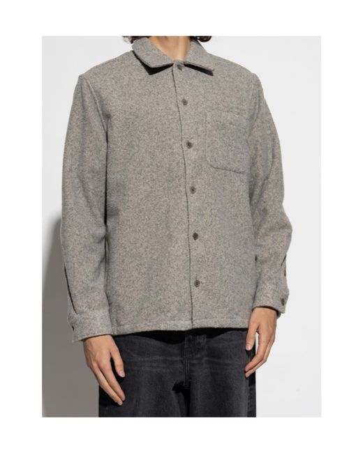 Samsøe & Samsøe Gray Samsøe Samsøe Sadamon Jj Overshirt for men