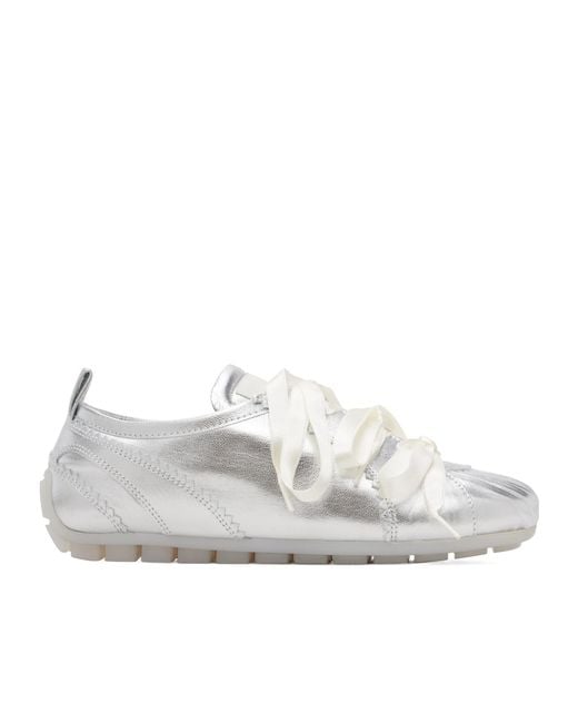 Simone Rocha White Ballerina Grip Low-Top Sneakers