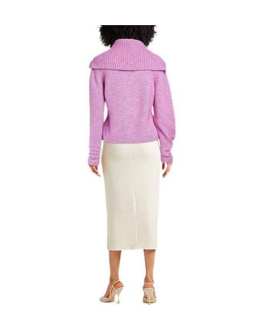 Ganni Purple Knit Cardigan