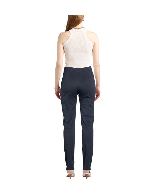 Weekend by Maxmara Blue Minimalist Slim-Fit Long Pants