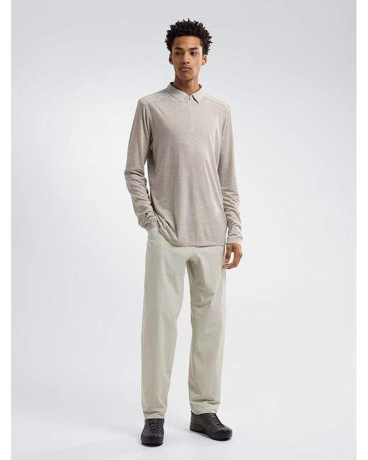 Veilance White Mélange-Effect Wool-Blend Polo Shirt for men