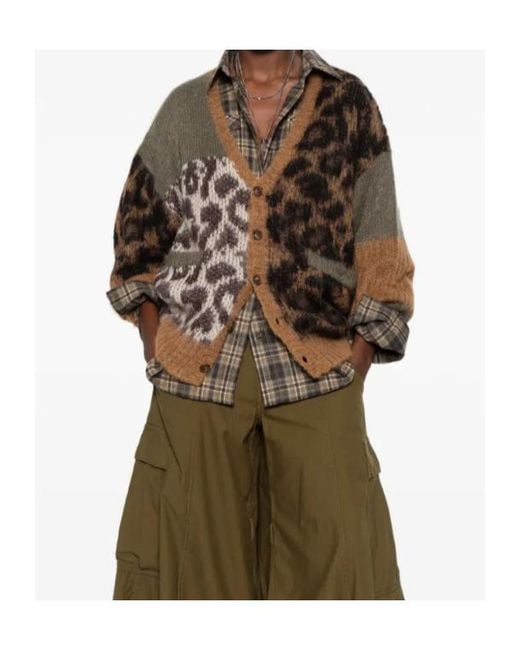 R13 Yellow Alpaca Leather Cardigan