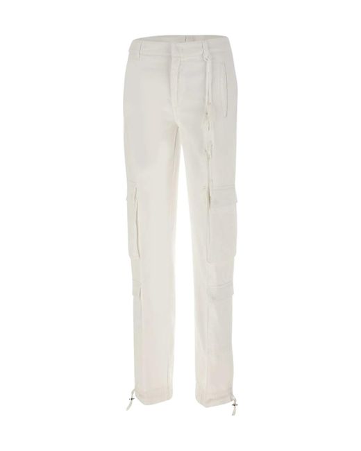 Dondup White Drawstring Casual Pants