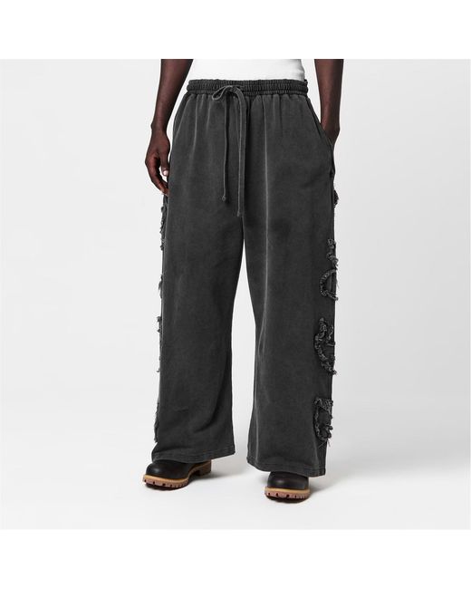 Acne Black Drawstring Wide-Leg Track Pants for men