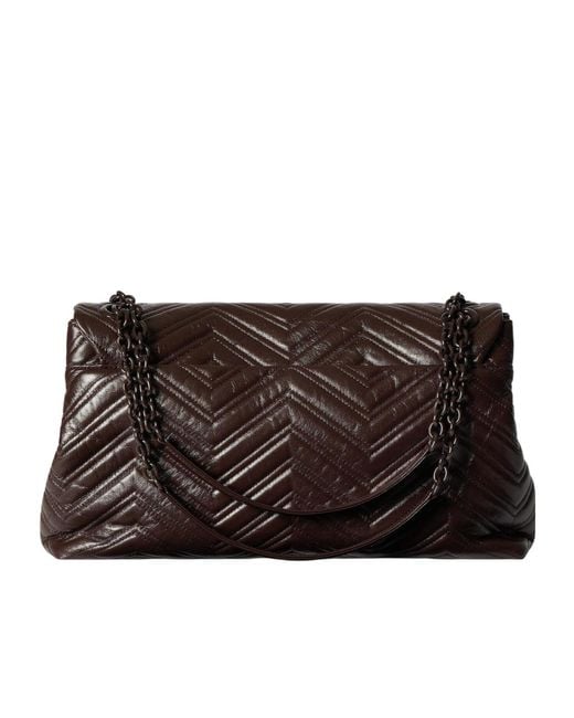 Gucci Brown Gg Marmont Medium Shoulder Bag
