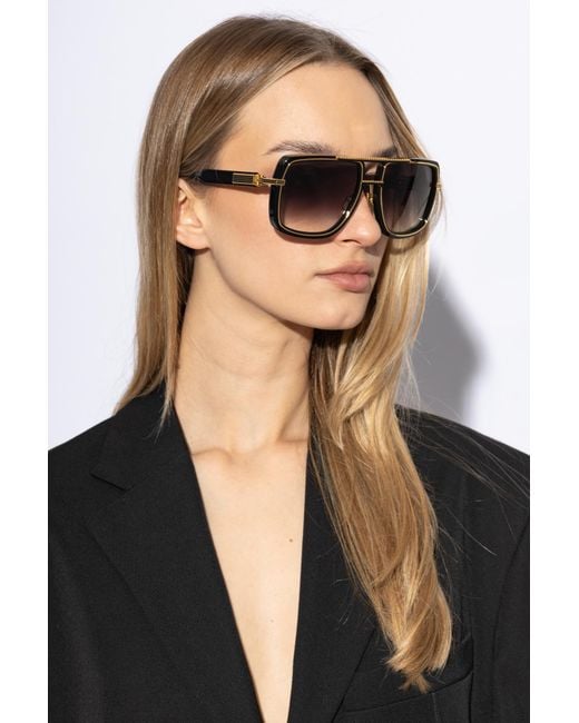 Balmain Metallic Eyewear Soldier Square Frame Sunglasses for men