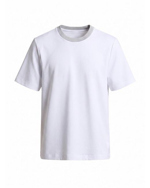 Peserico White Crew-Neck Short-Sleeve T-Shirt for men