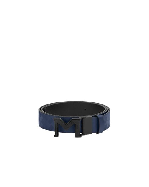 Montblanc Blue M Buckle Extreme 3.0 Reversible Belt for men