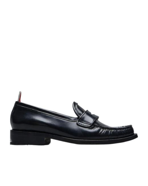 Thom Browne Blue Varsity Slip-On Penny Loafers