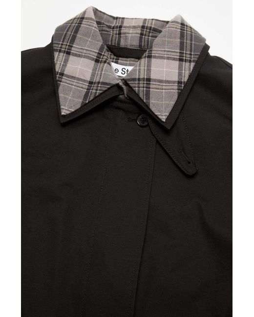 Acne Black Faux-Layered Twill Jacket