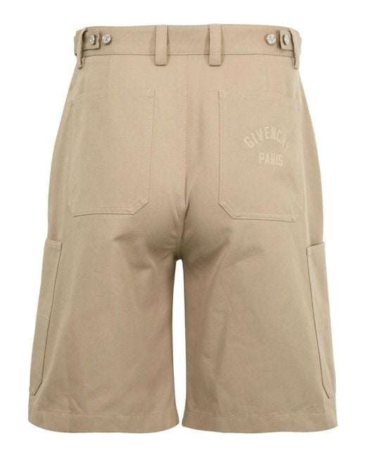 Givenchy Natural Logo Cargo Shorts for men
