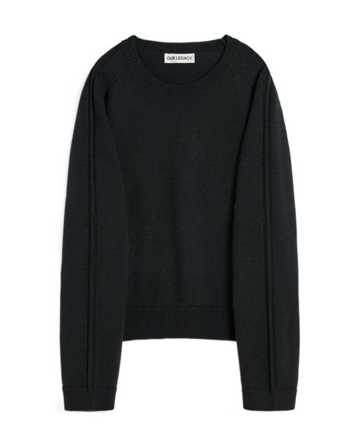 Our Legacy Black Wool Jumper for men