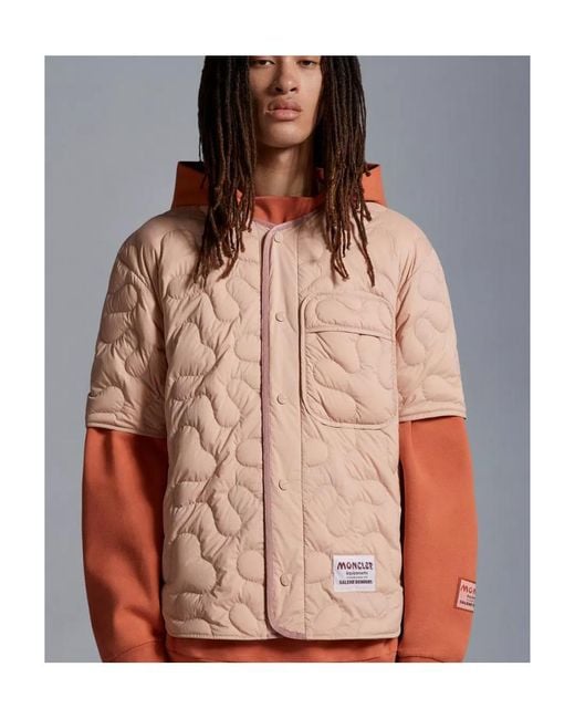 Moncler Pink Padded Shirt for men