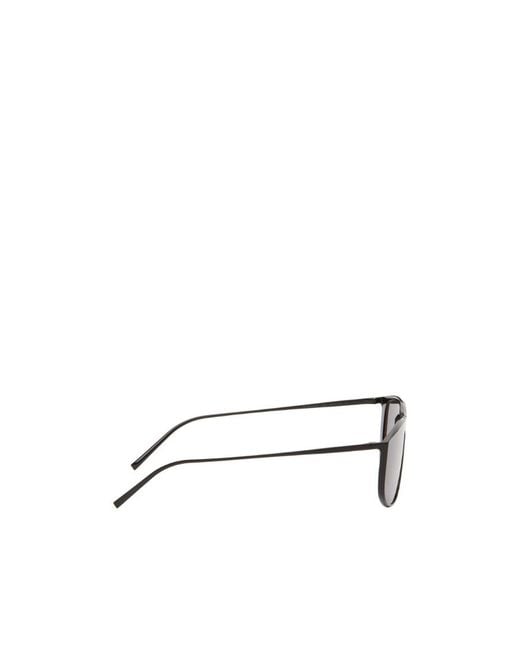 Saint Laurent Gray Eyewear Sl 605 Luna Rectangle Frame Sunglasses for men