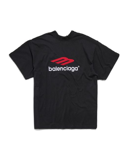 Balenciaga Black Tape Type Logo Oversized T-Shirt for men