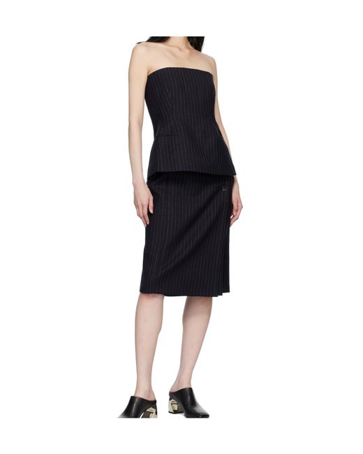 Co. Black Tailored Bustier Top