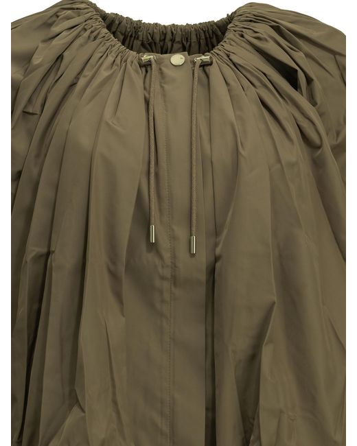 Totême  Green Parachute Gathered Jacket