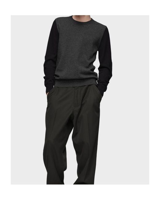 Maison Margiela Black Two-Toned Crewneck Jumper for men