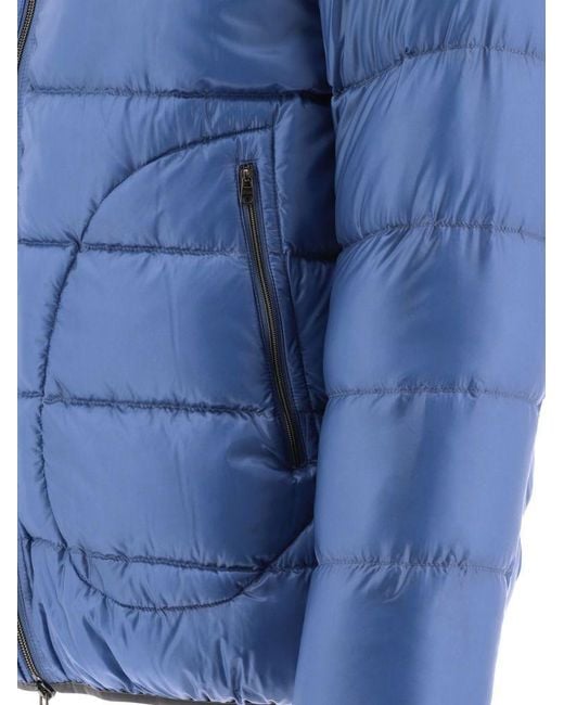 Herno Blue Ultralight Hooded Padded Down Jacket for men