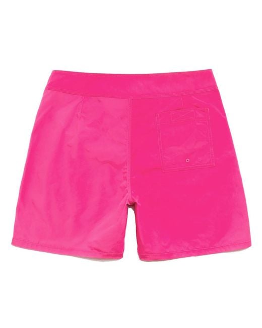 Stussy Pink Wide-Leg Swim Trunks for men
