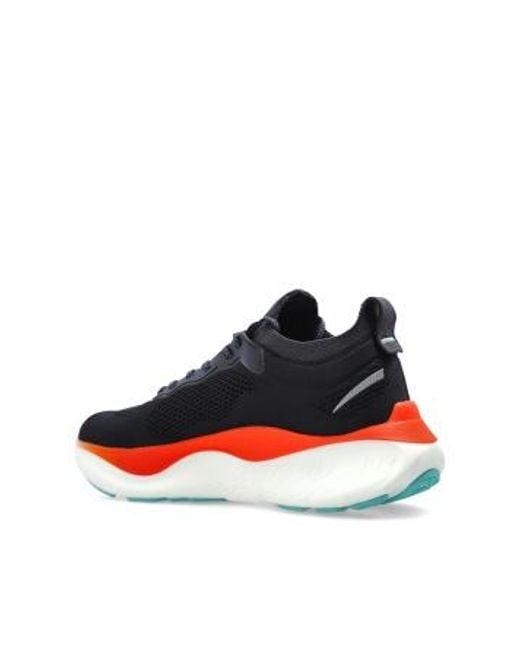 EA7 Blue Logo Printed Lace-Up Sneakers