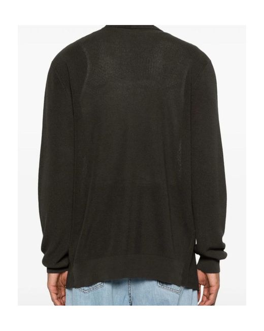 Roberto Collina Black Long-Sleeved Cardigan for men
