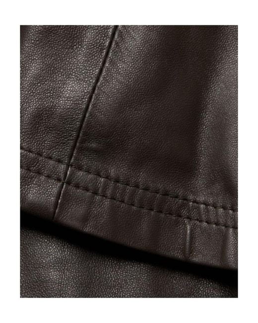 Amiri Black Crewneck Short-Sleeved Leather T-Shirt