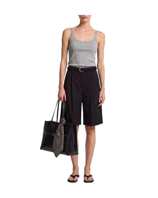 MSGM Gray Ribbed Stretch Viscose Tank Top