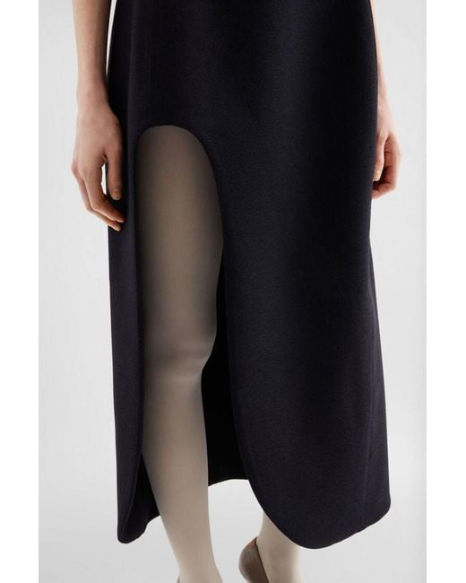 Jil Sander Black Wool Sablé Skirt