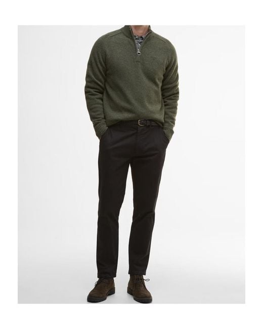 Barbour Green Grangetown Half Zip Jumper for men