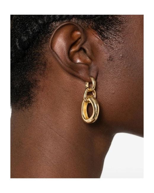 Joseph Metallic Link-Detail Earrings