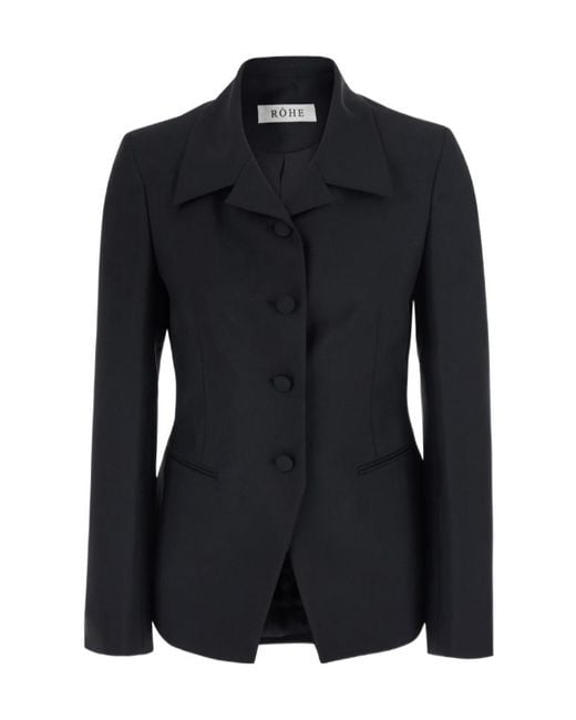 Rohe Black Single-Breasted Buttoned Blazer